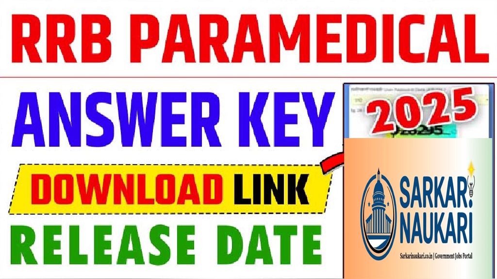 Railway RRB Paramedical Post Answer Key 2025